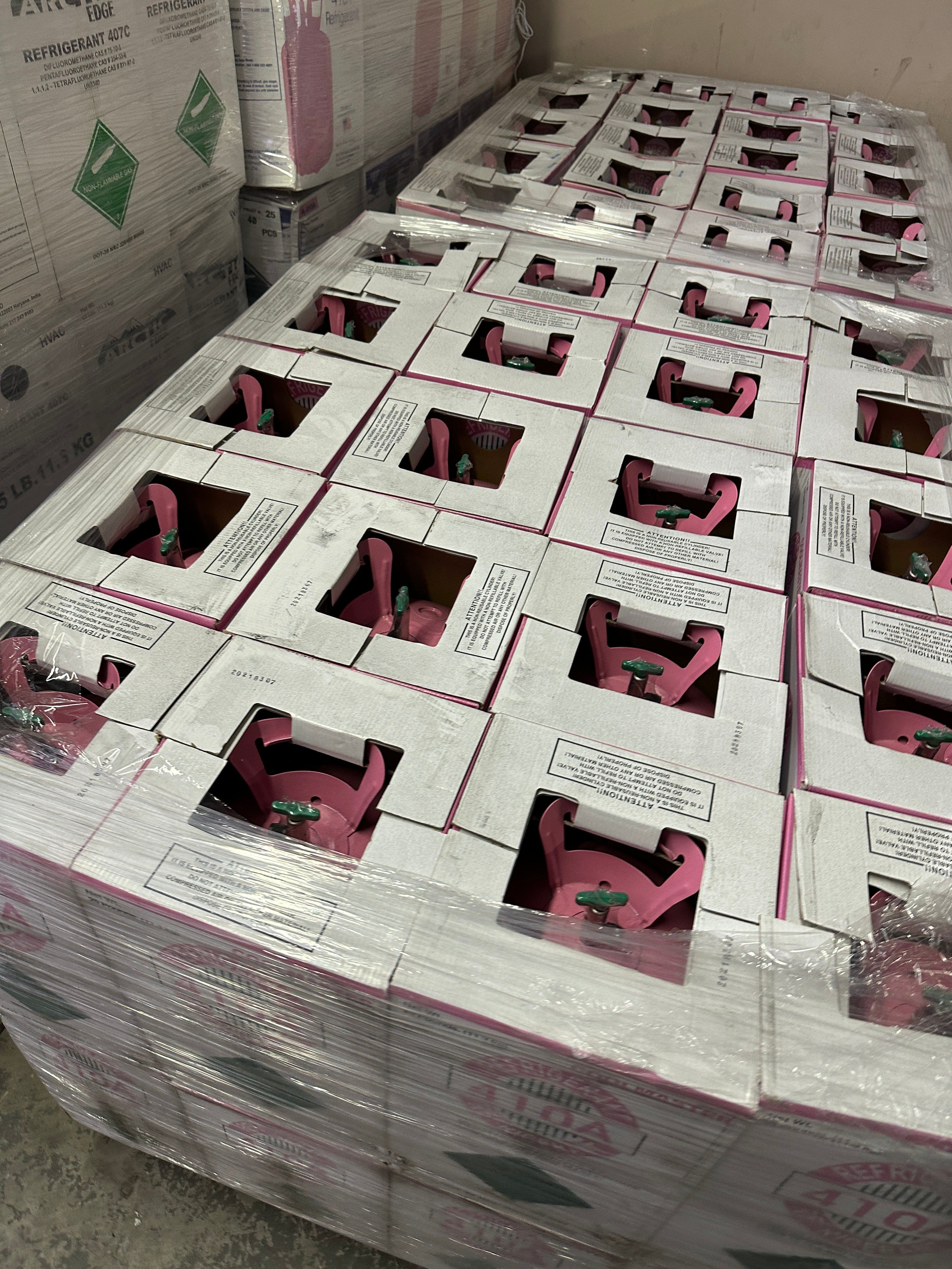 Full Pallet – 40 × 25lb R-410A Refrigerant, Free Freight